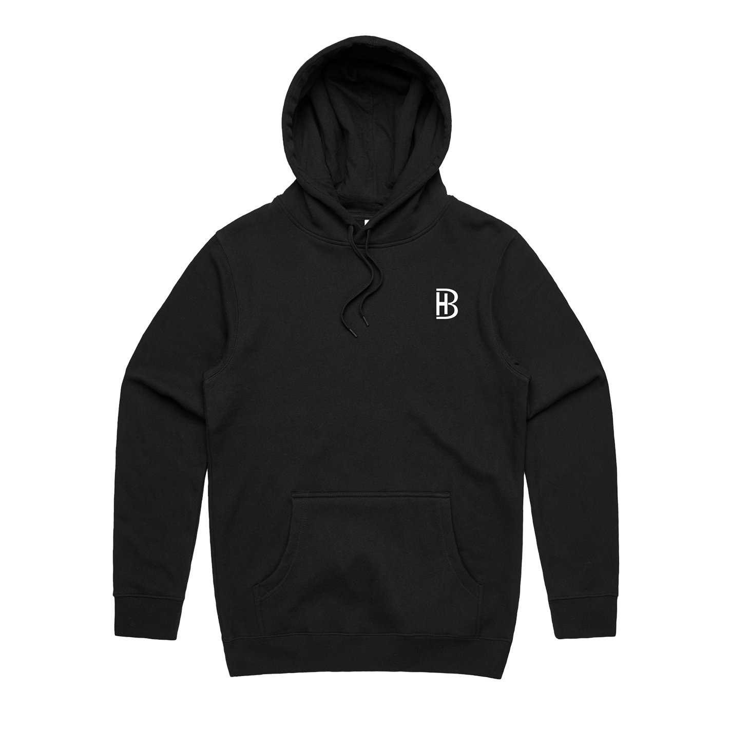 BH Pocket Logo - Men's Hoodie - Black - Bell Heritage Company - White