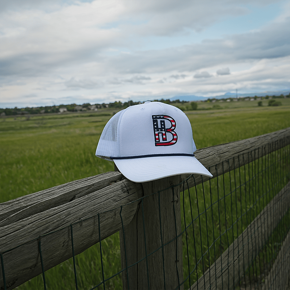 BH American Flag Rope Hat – 4th of July Edition - Bell Heritage Company - White/Navy