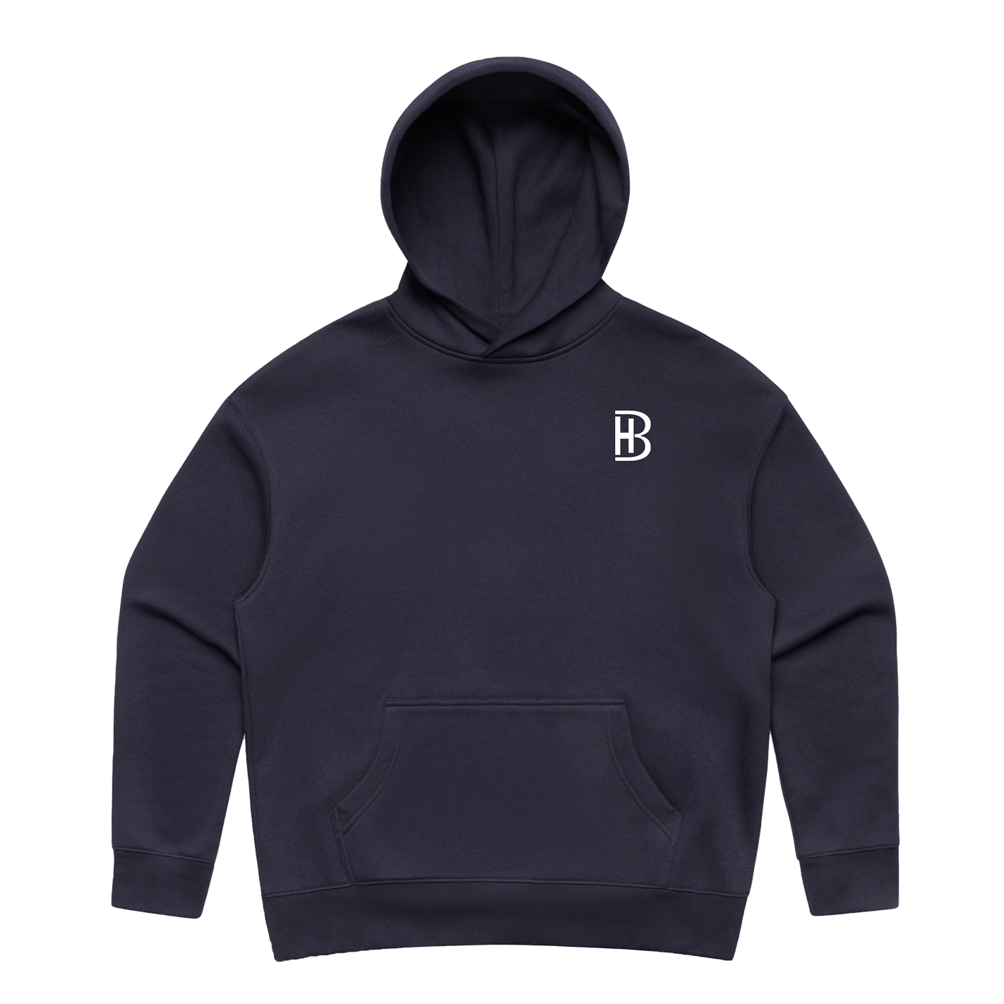 BH Pocket Logo - Ladies Hoodie - Navy - Bell Heritage Company - White