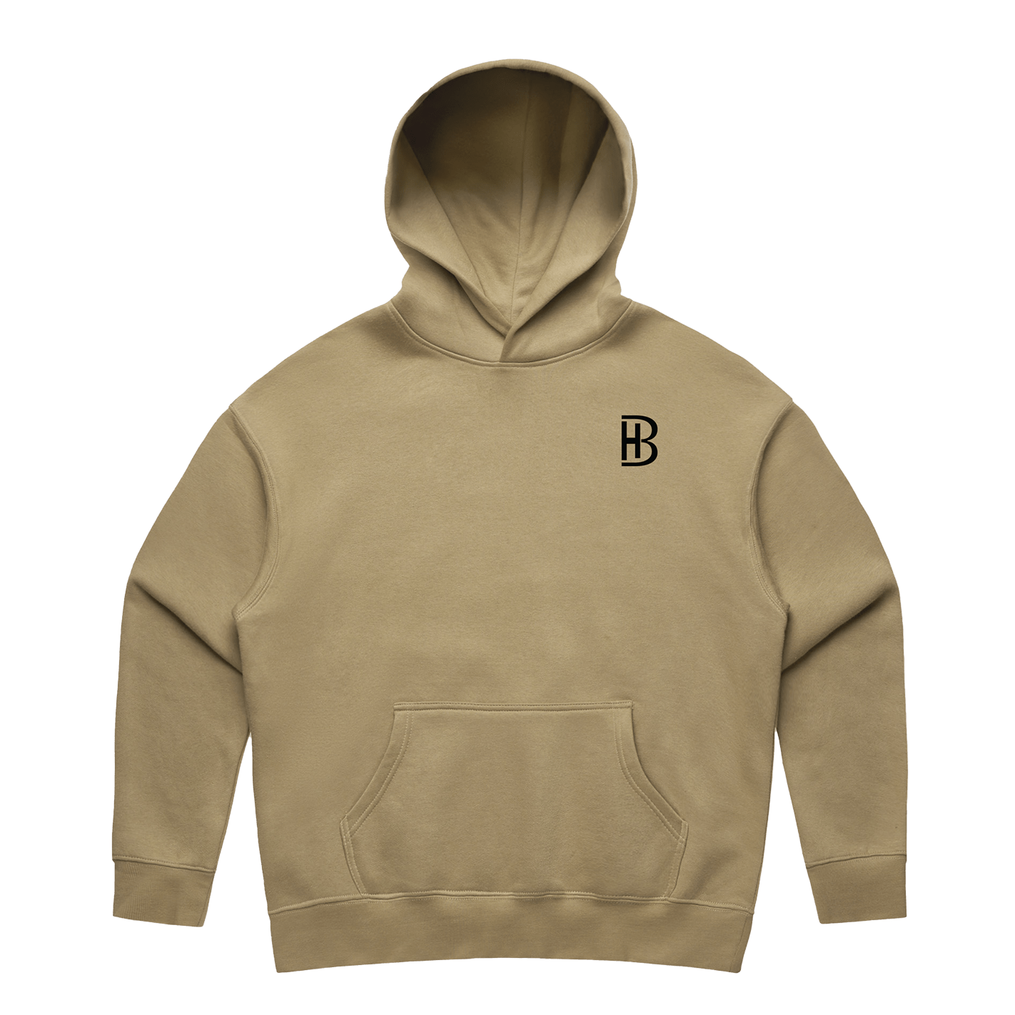 BH Pocket Logo - Ladies Hoodie - Sand - Bell Heritage Company - Black