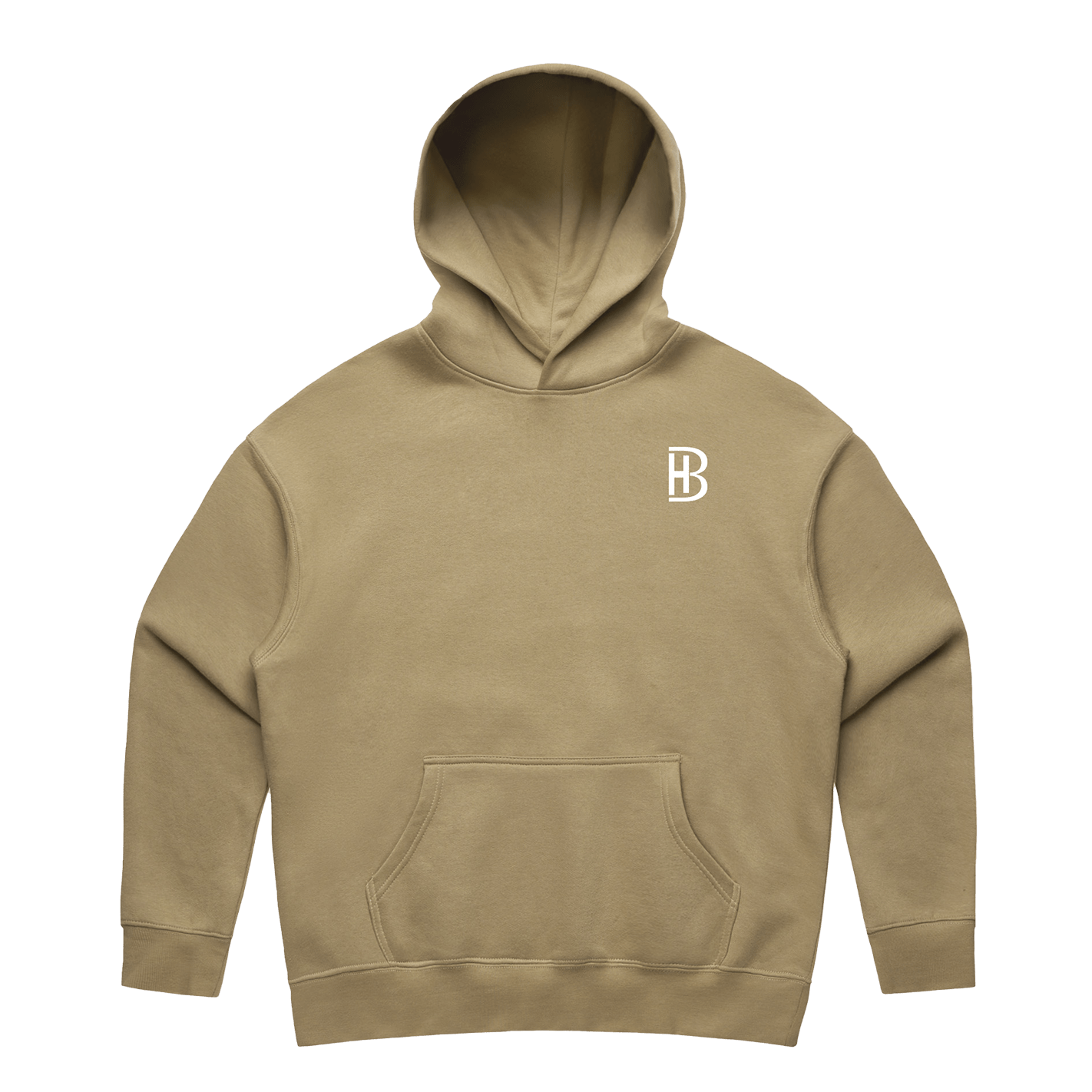 BH Pocket Logo - Ladies Hoodie - Sand - Bell Heritage Company - White