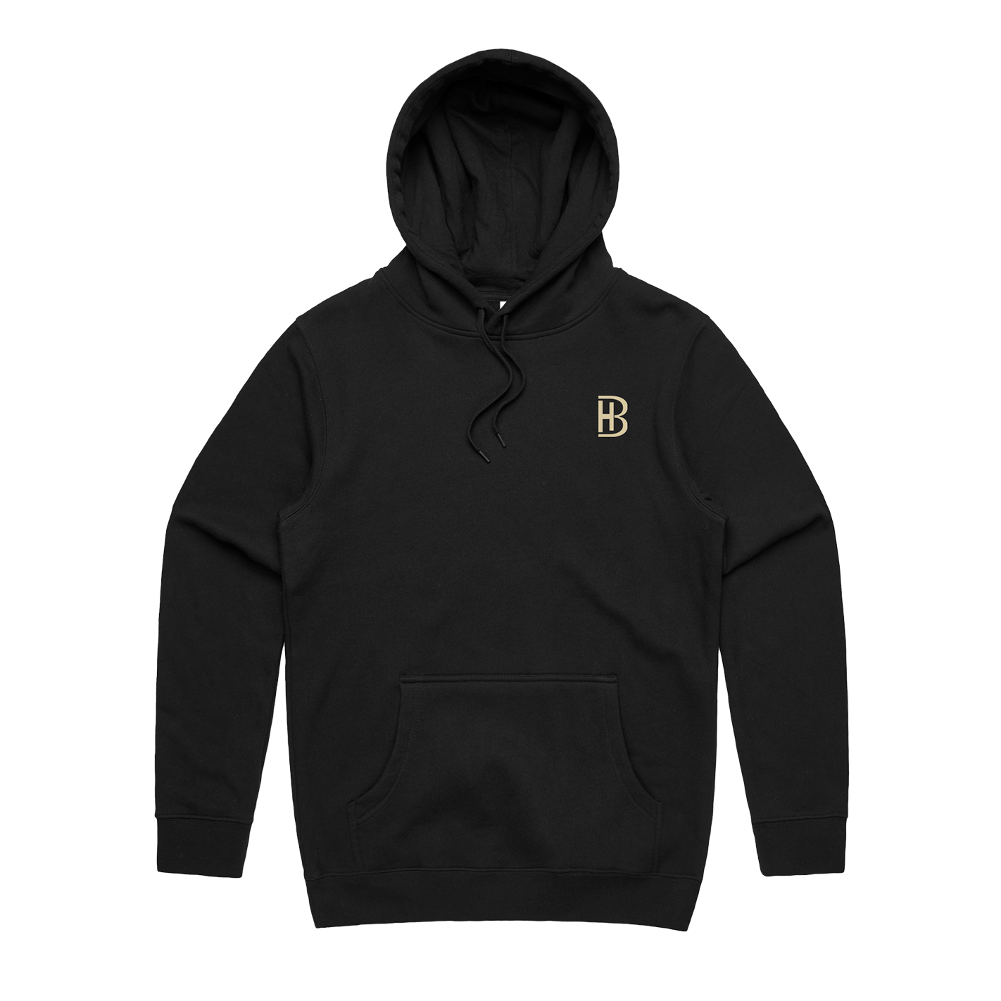 BH Pocket Logo - Men's Hoodie - Black - Bell Heritage Company - Khaki