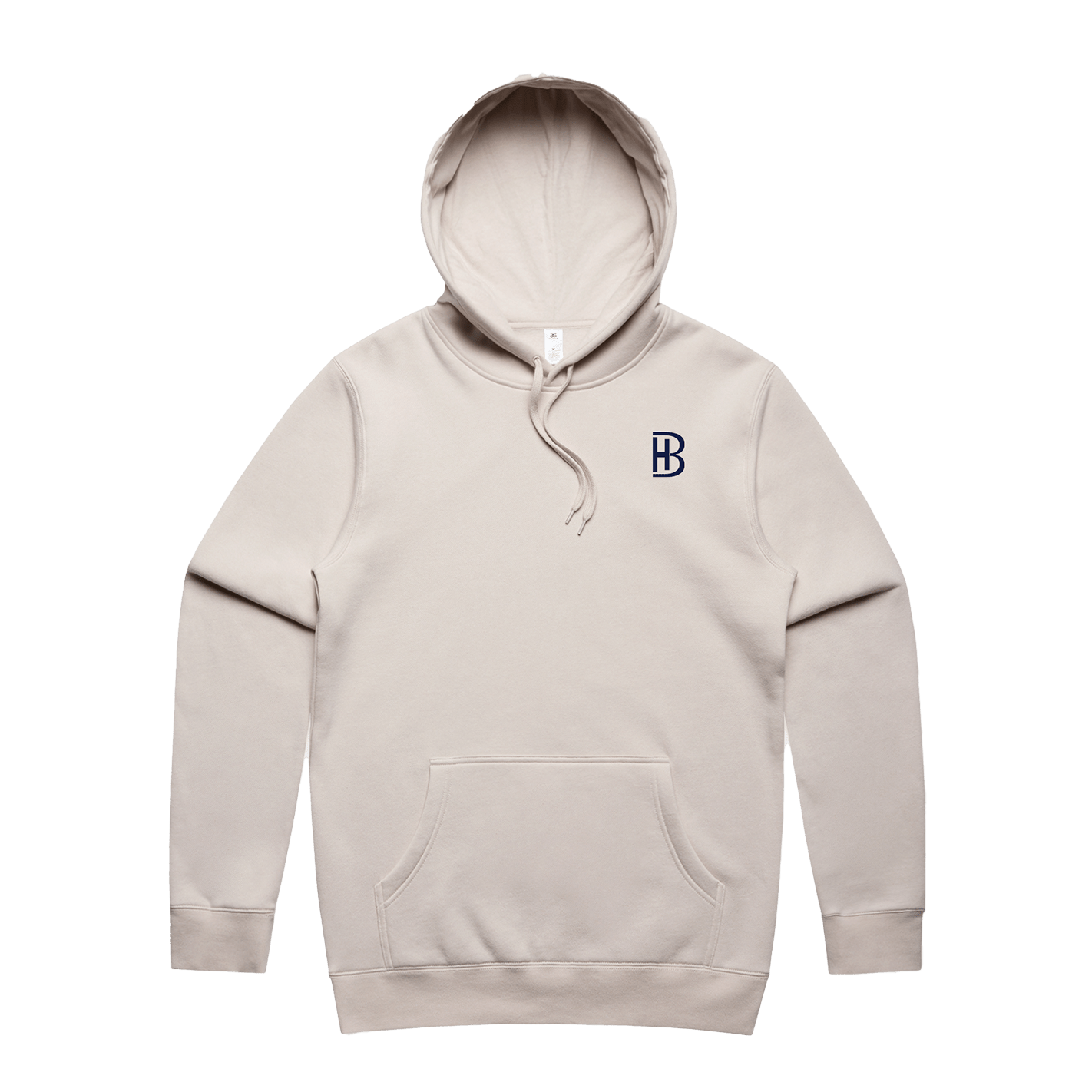 BH Pocket Logo - Men's Hoodie - Bone - Bell Heritage Company - Navy