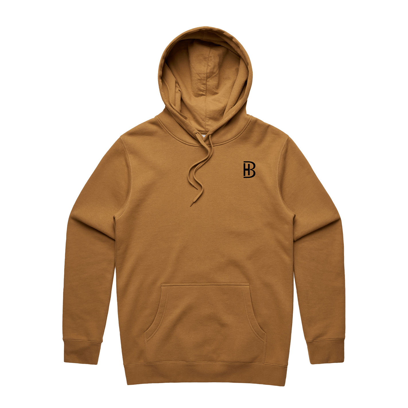 BH Pocket Logo - Men's Hoodie - Camel - Bell Heritage Company - Black