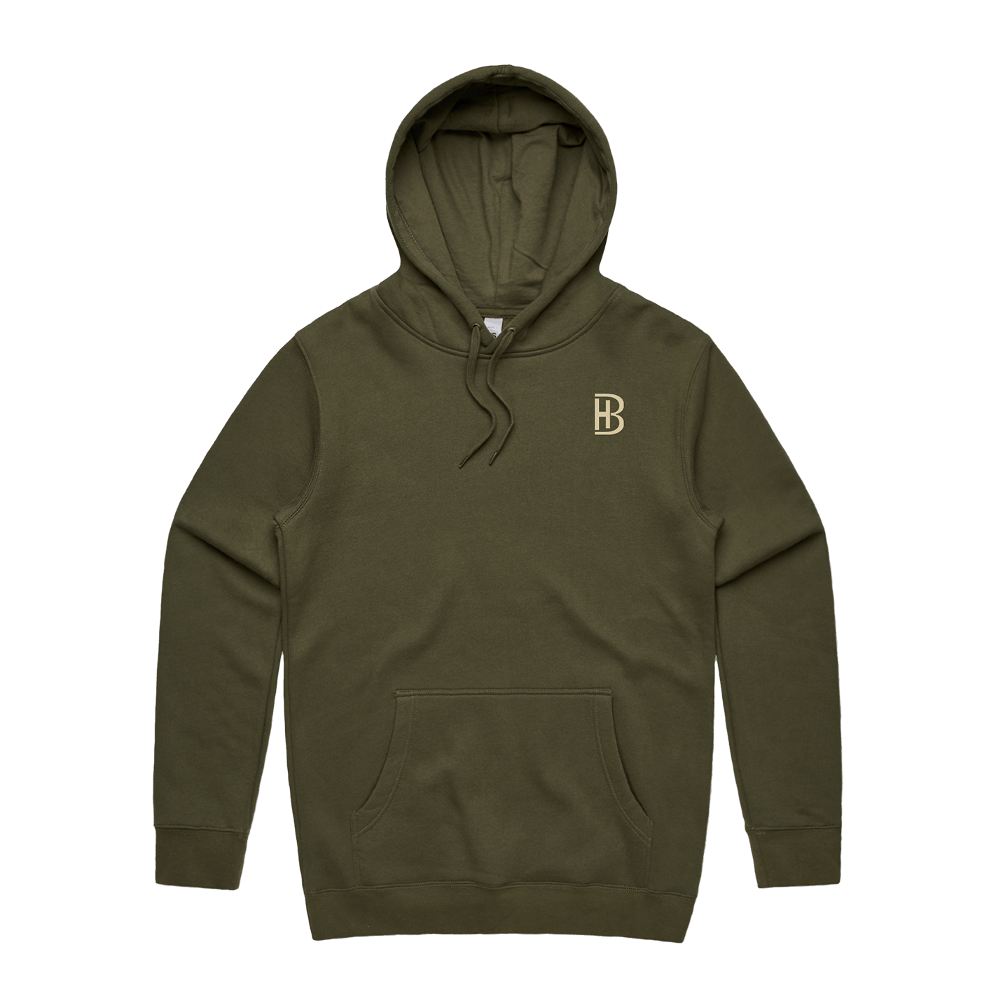 BH Pocket Logo - Men's Hoodie - Military Green - Bell Heritage Company - Khaki