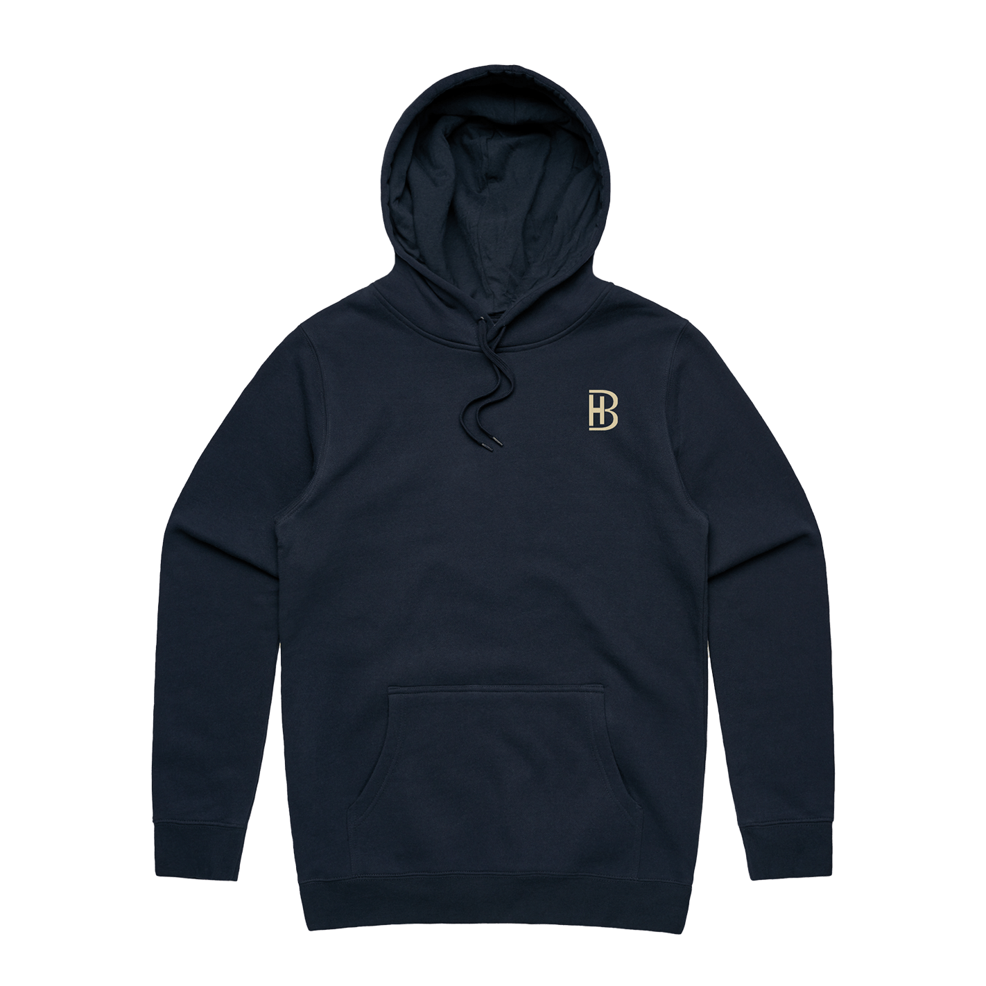 BH Pocket Logo - Men's Hoodie - Navy - Bell Heritage Company - Khaki