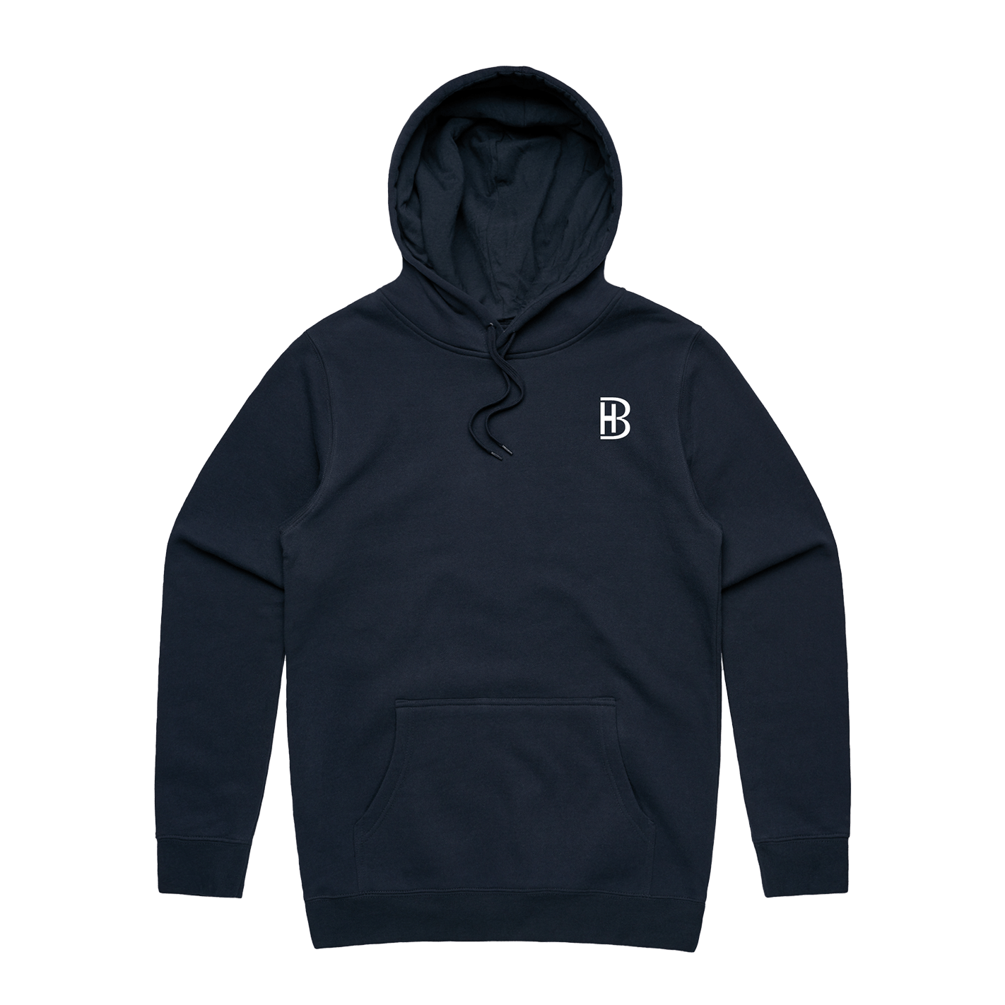 BH Pocket Logo - Men's Hoodie - Navy - Bell Heritage Company - White