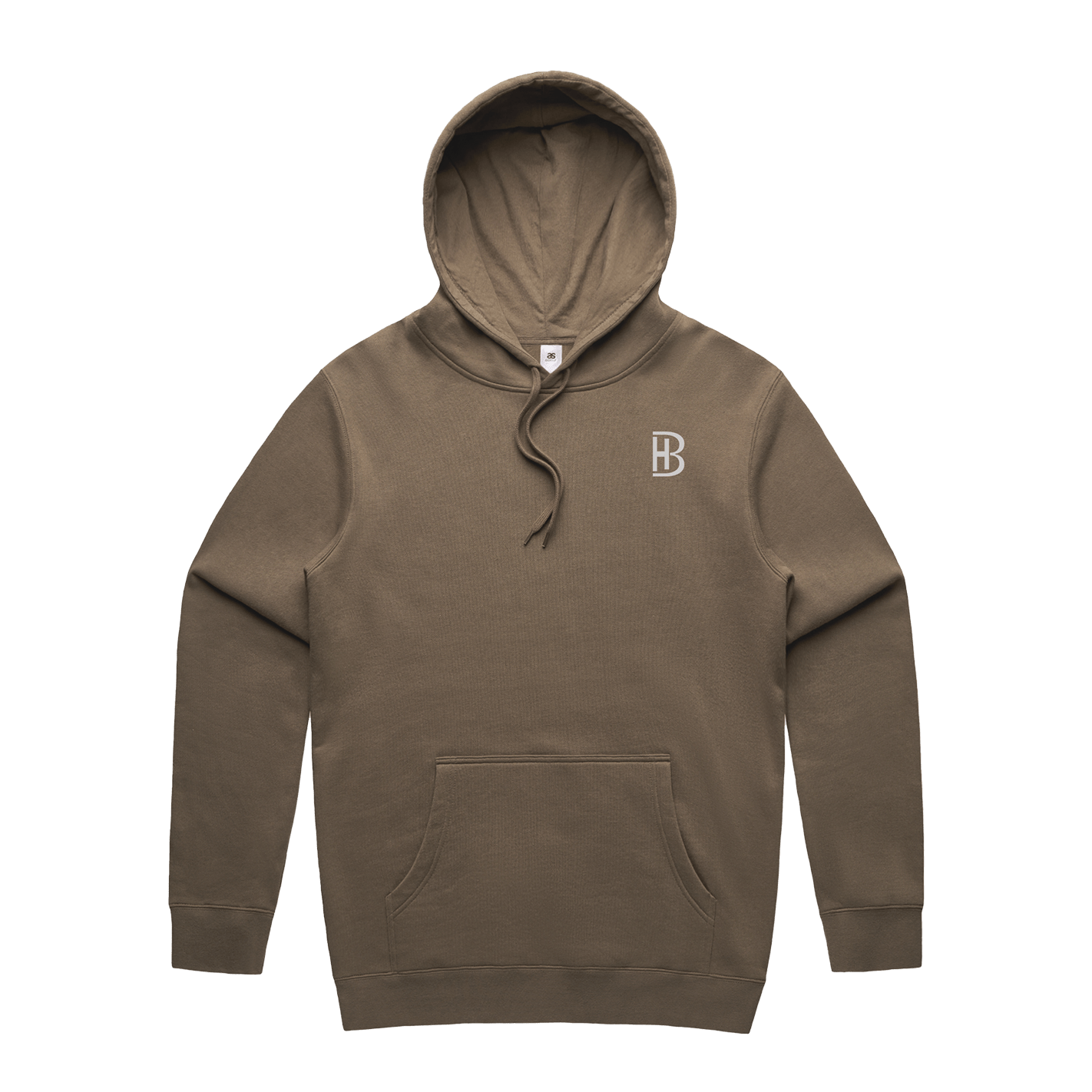 BH Pocket Logo - Men's Hoodie - Walnut - Bell Heritage Company - White