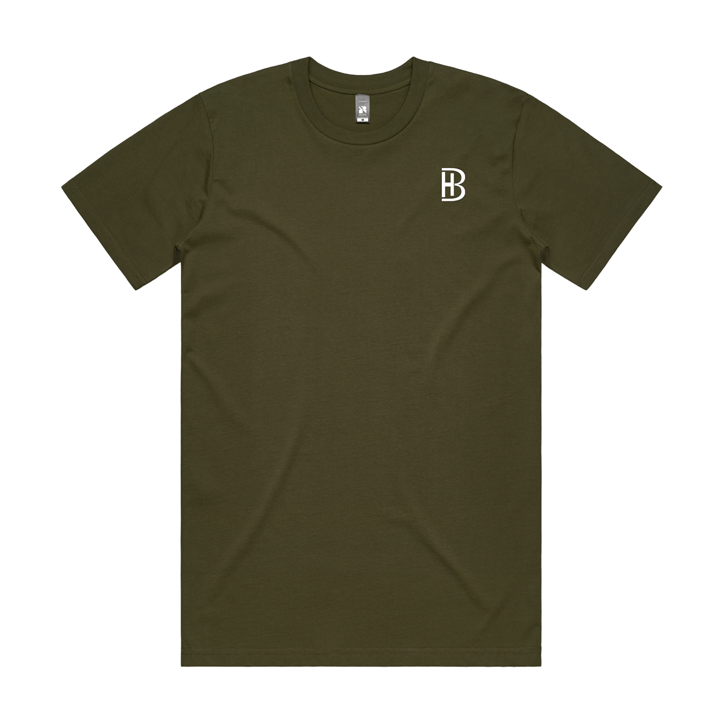 BH Pocket Logo - Men's T-Shirt - Military - Bell Heritage Company - White