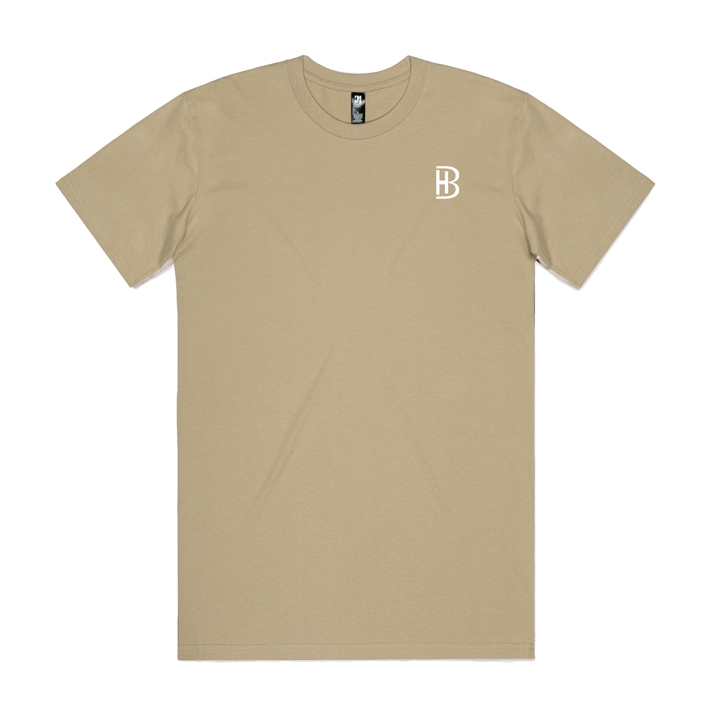 BH Pocket Logo - Men's T-Shirt - Tan - Bell Heritage Company - White