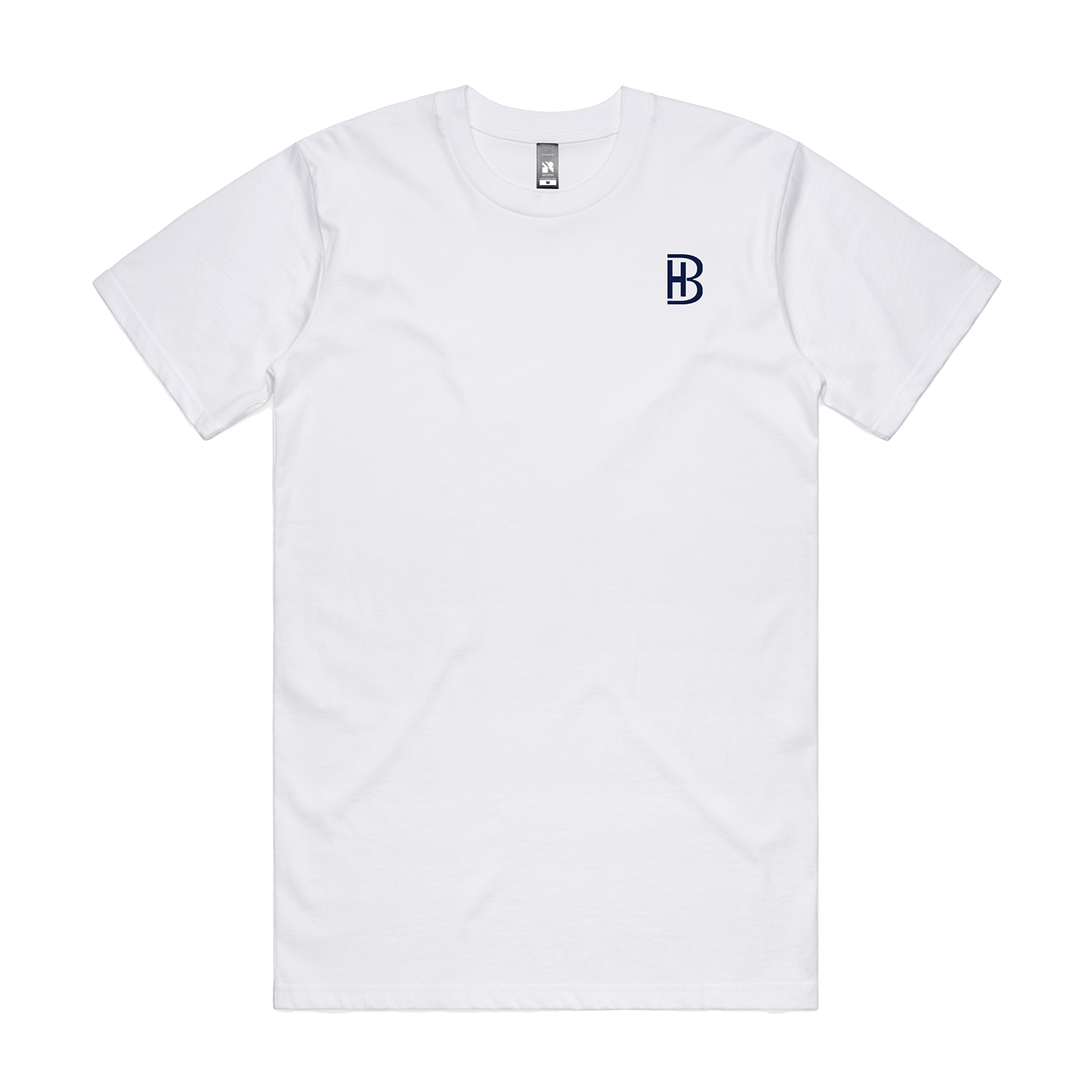 BH Pocket Logo - Men's T-Shirt - White - Bell Heritage Company - Navy