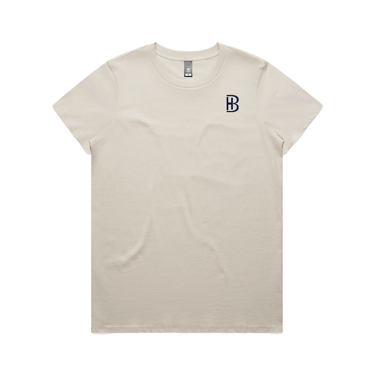 BH Pocket Logo - Womens T-Shirt - Bone - Bell Heritage Company - Navy