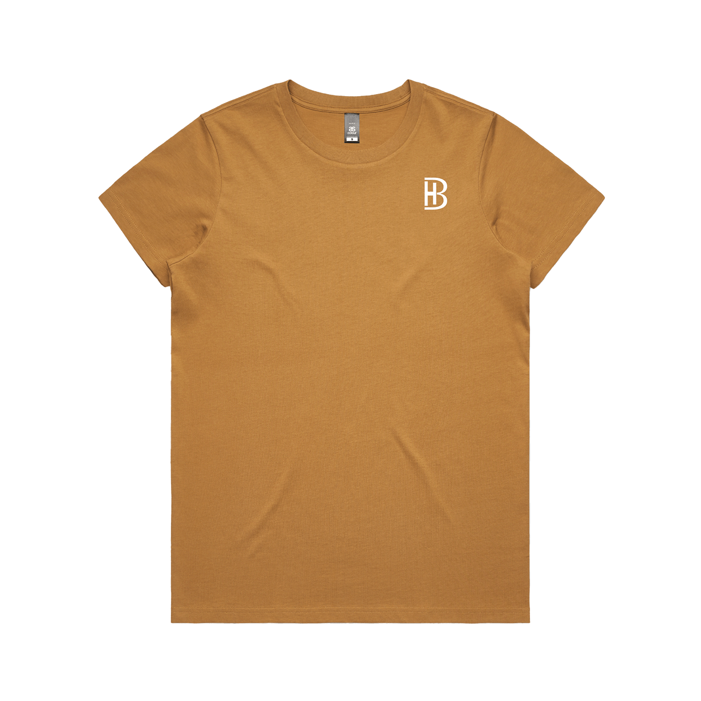 BH Pocket Logo - Womens T-Shirt - Camel - Bell Heritage Company - White