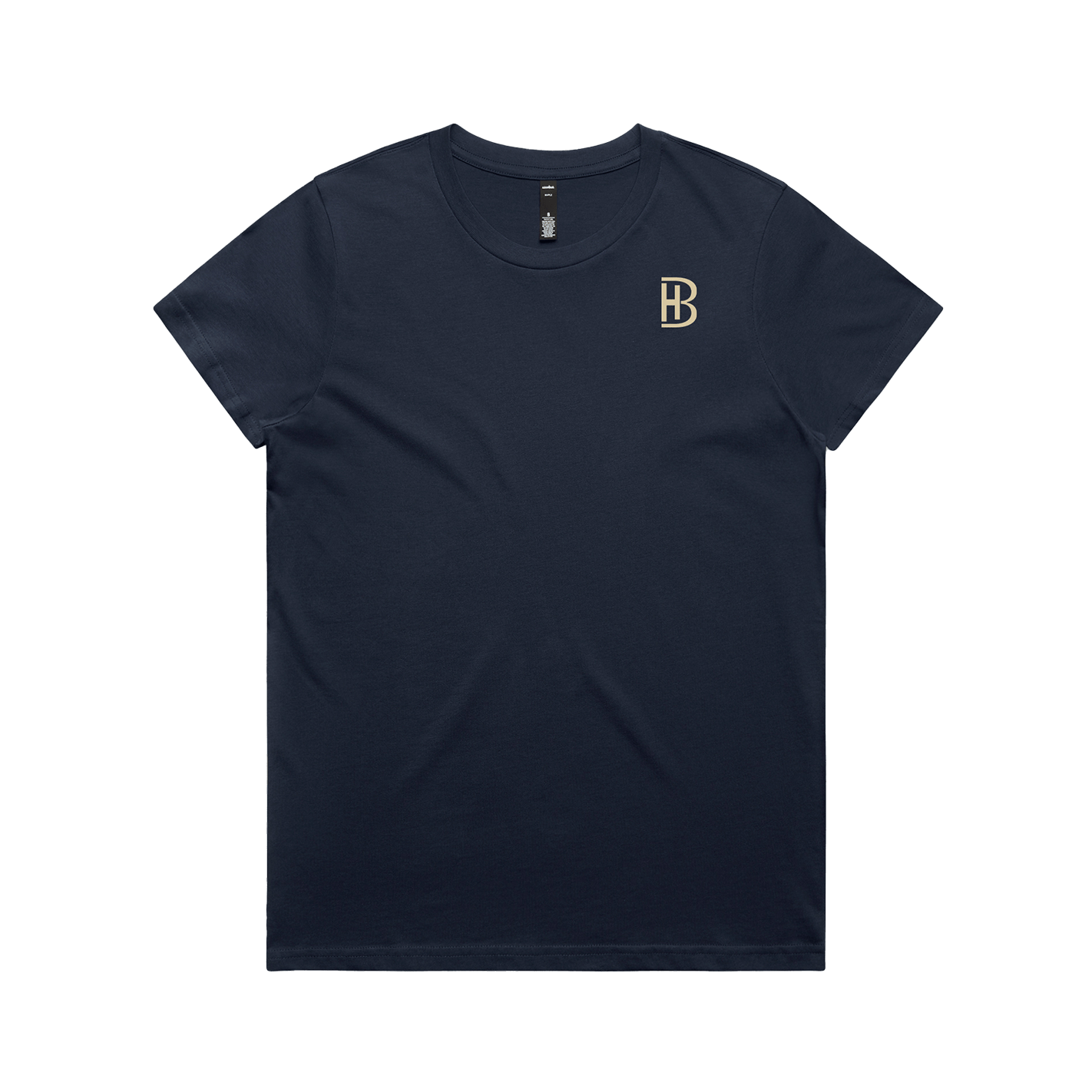 BH Pocket Logo - Womens T-Shirt - Navy - Bell Heritage Company - Khaki