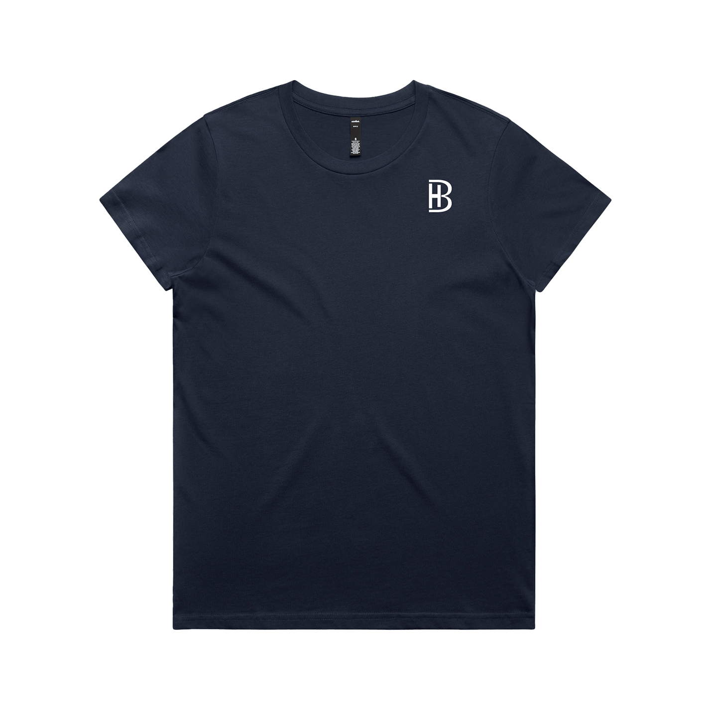 BH Pocket Logo - Womens T-Shirt - Navy - Bell Heritage Company - White