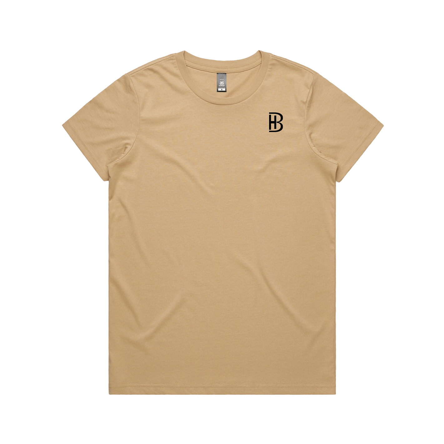 BH Pocket Logo - Womens T-Shirt - Tan - Bell Heritage Company - Black