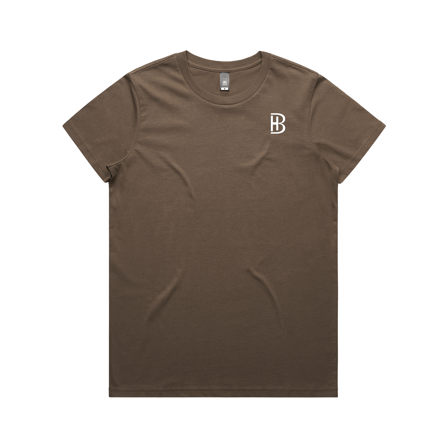 BH Pocket Logo - Womens T-Shirt - Walnut - Bell Heritage Company - White