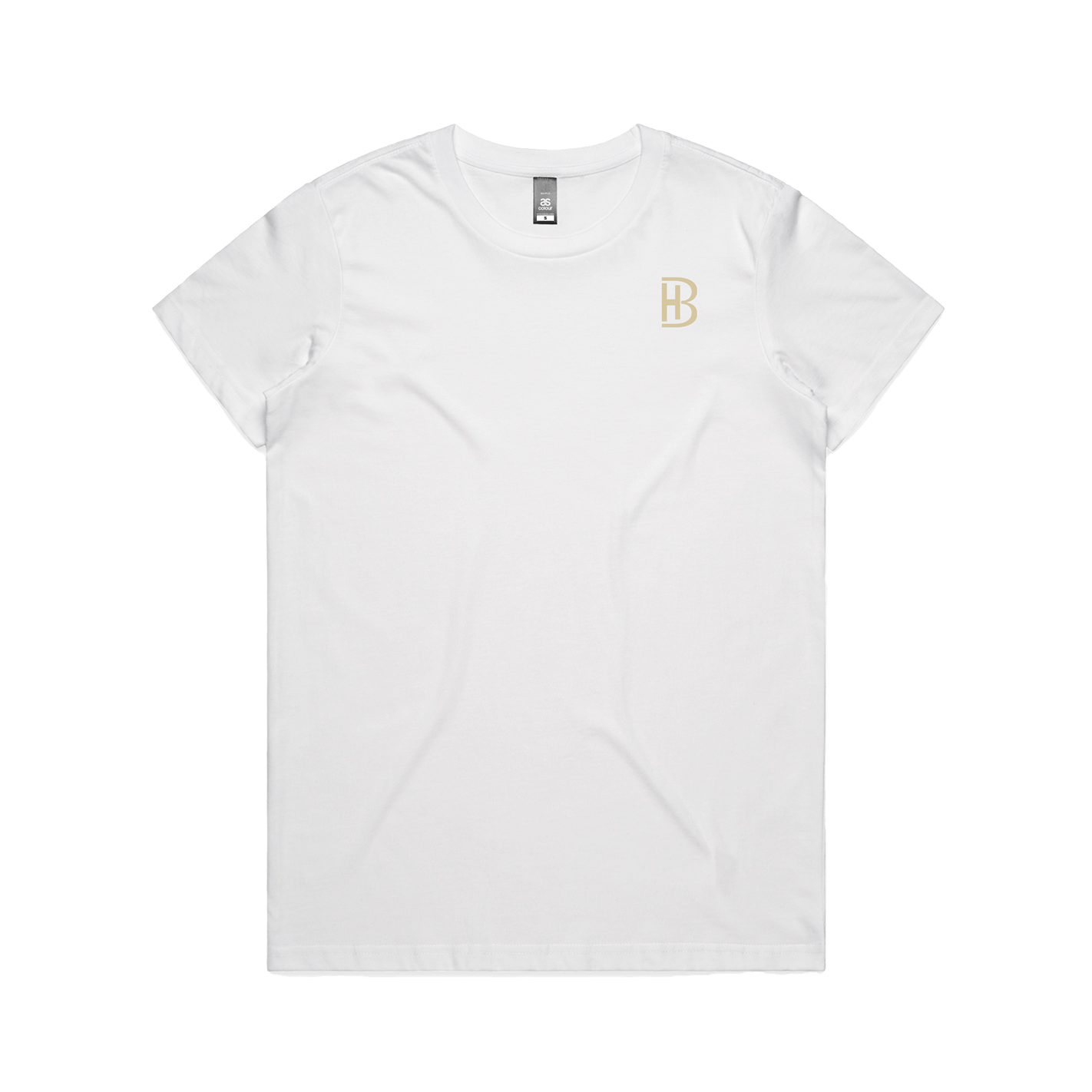 BH Pocket Logo - Womens T-Shirt - White - Bell Heritage Company - Khaki