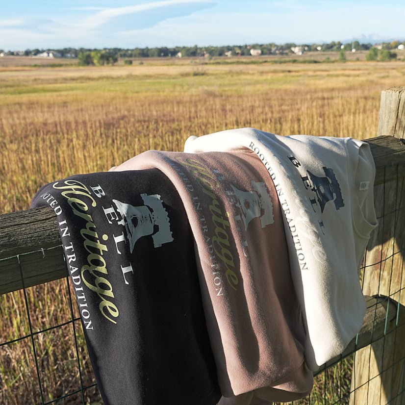 Heritage Script - Ladies Crewneck Sweatshirt - Bell Heritage Company - Rosy Pink