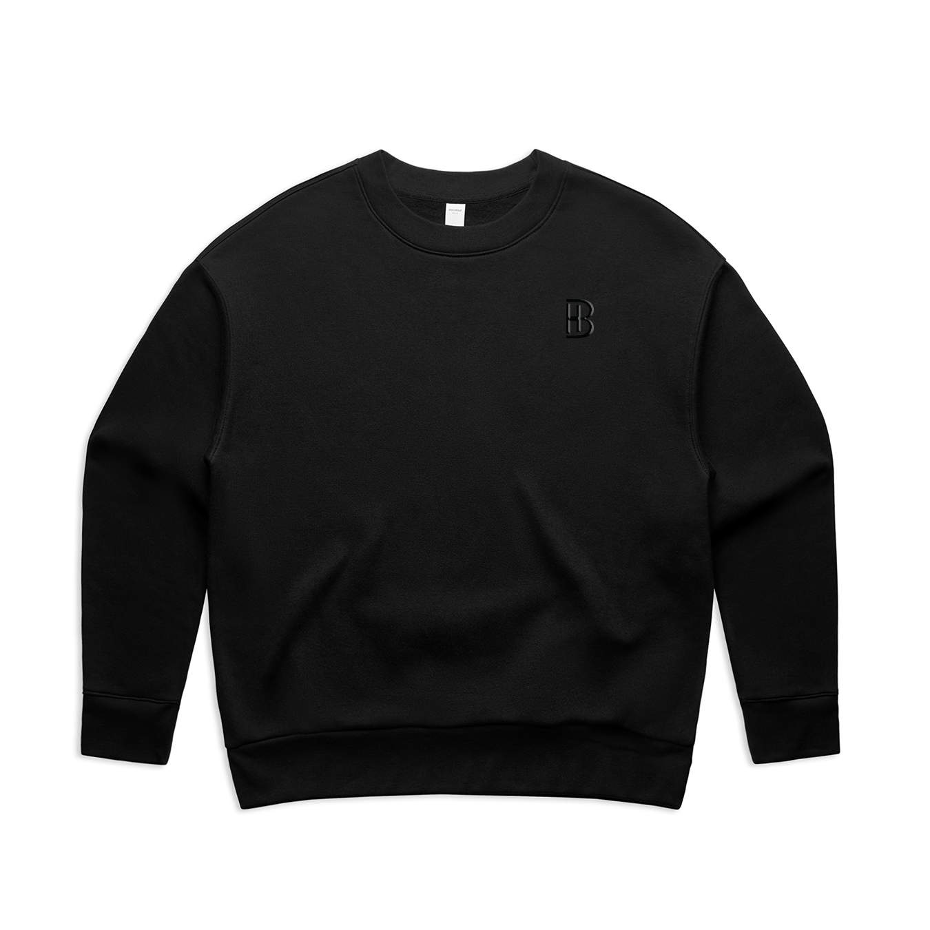 Ladies Crewneck Sweatshirt - Embroidered BH - Bell Heritage Company - Black