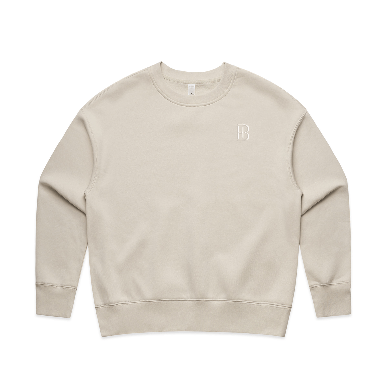 Ladies Crewneck Sweatshirt - Embroidered BH - Bell Heritage Company - Bone