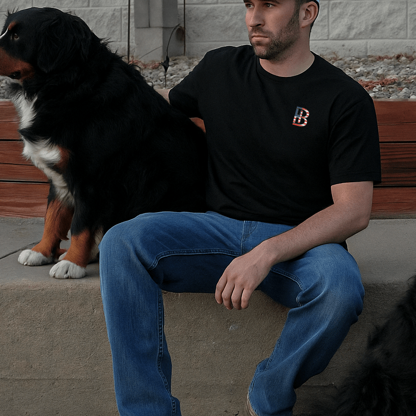 Men's T Shirt - BH Pocket Logo - 4th of July Edition - Bell Heritage Company - Black