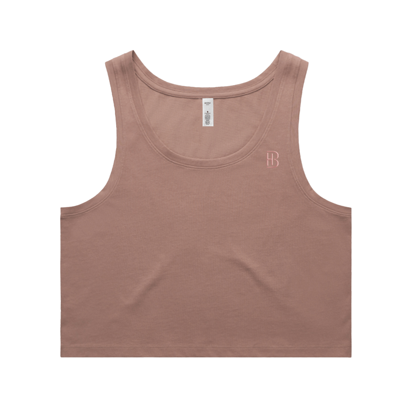 Women Crop Singlet - Embroidered BH - Bell Heritage Company - Rosy Pink
