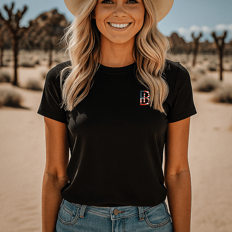 Women's T-Shirt - BH Pocket Logo - 4th of July Limited Edition - Bell Heritage Company - Black